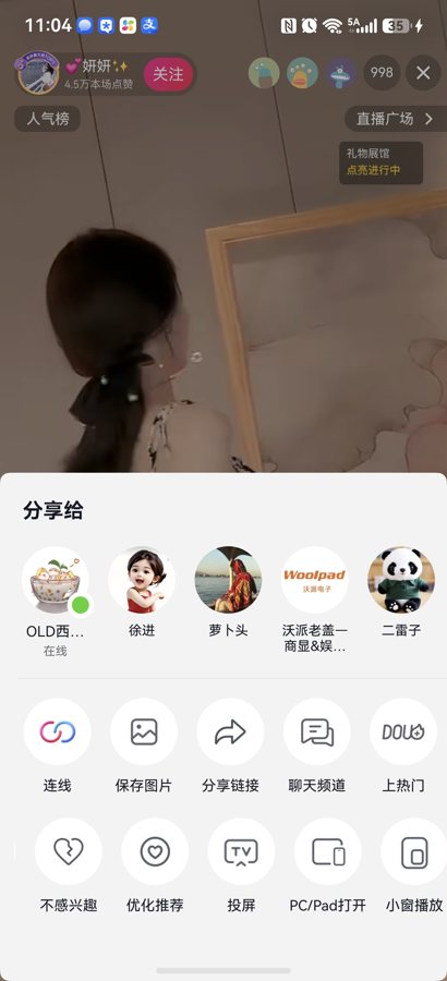 手机投屏截图：投屏中